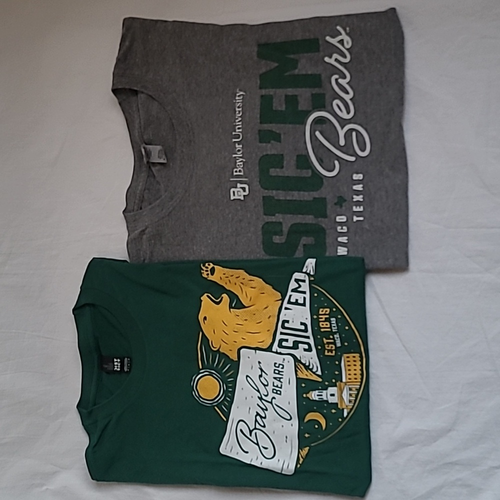 Set of Two University of Baylor Tee Shirts
